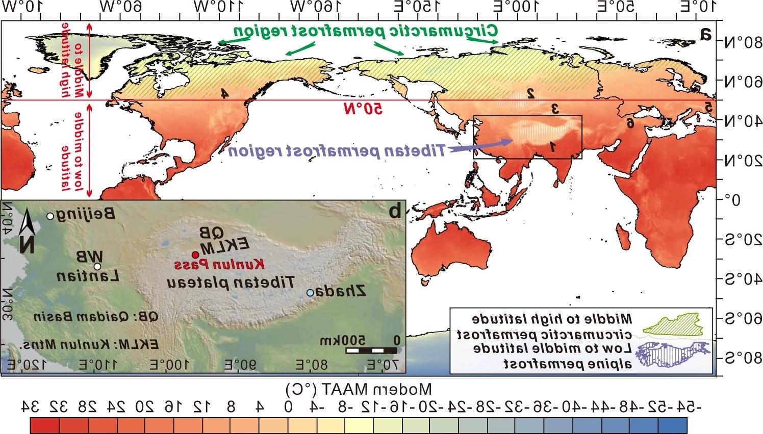 地球系统科学重点实验室参与定量评估上新世暖期气候下全球冻土区消融与碳排放